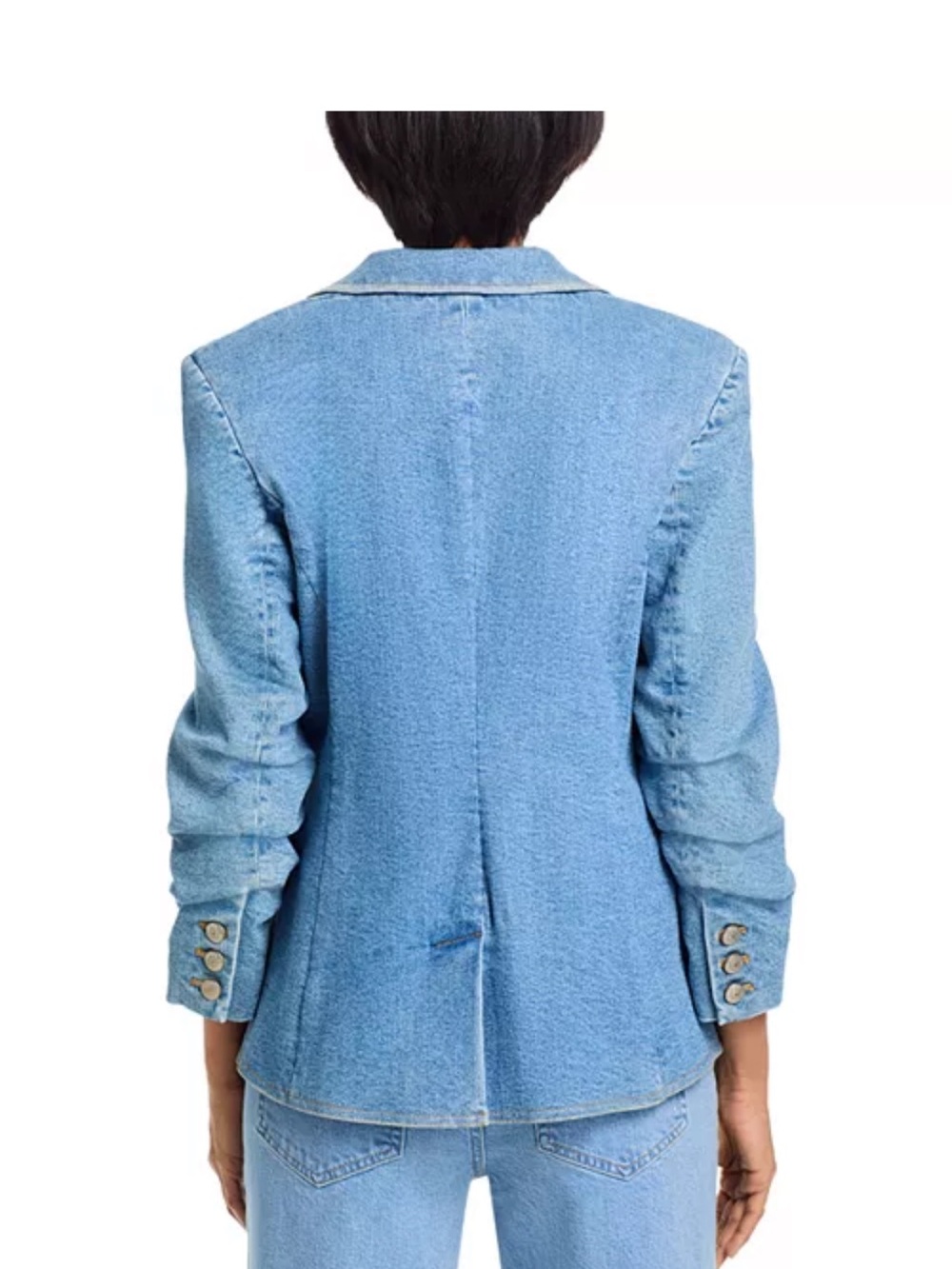 Rare Pinko Light Blue Denim Blazer small - Picture 4 of 10